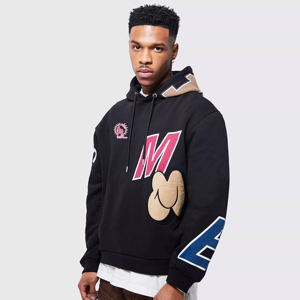 Boxy Large Scale Varsity Hoodie