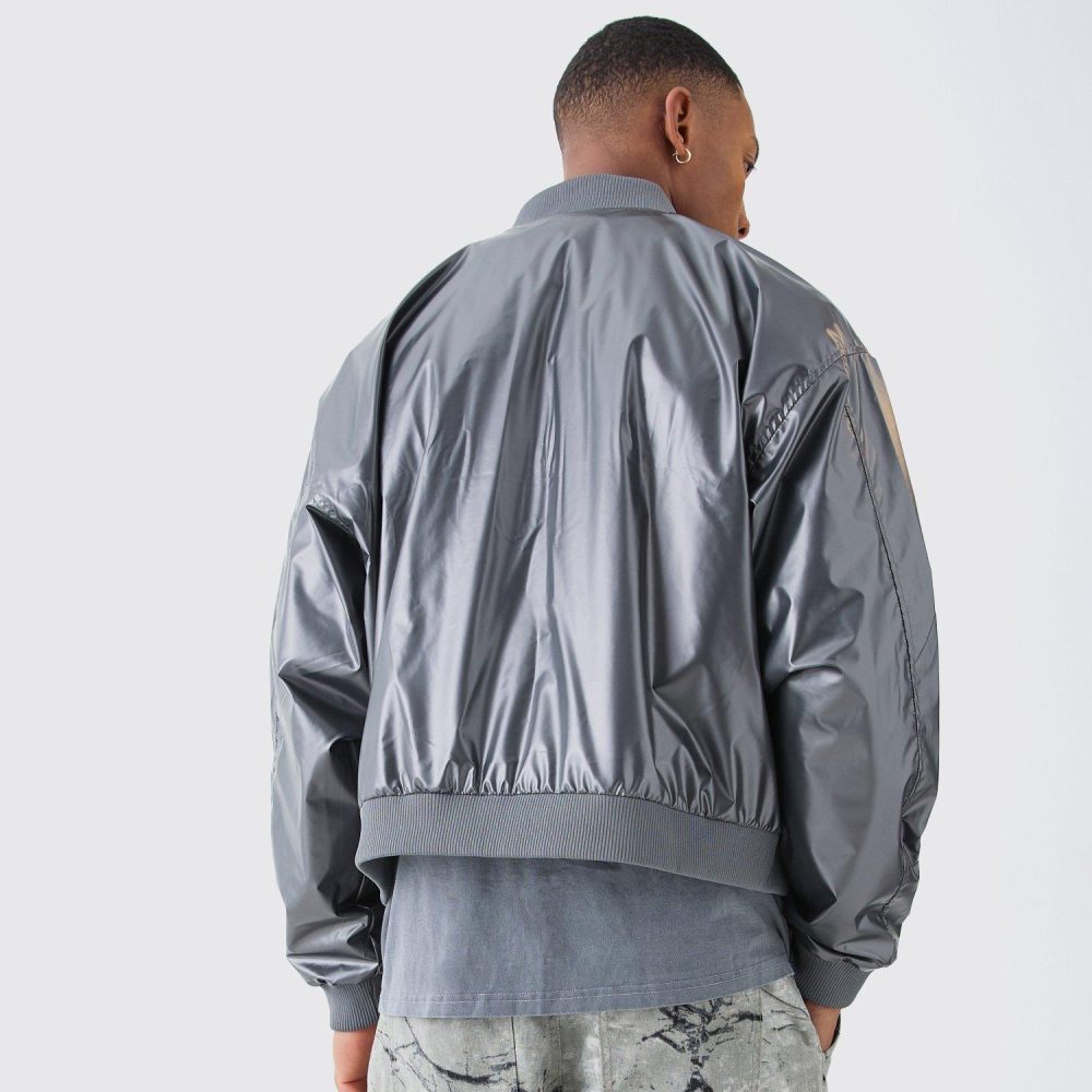 Boxy Fit Metallic MA1 Bomber - Image 2