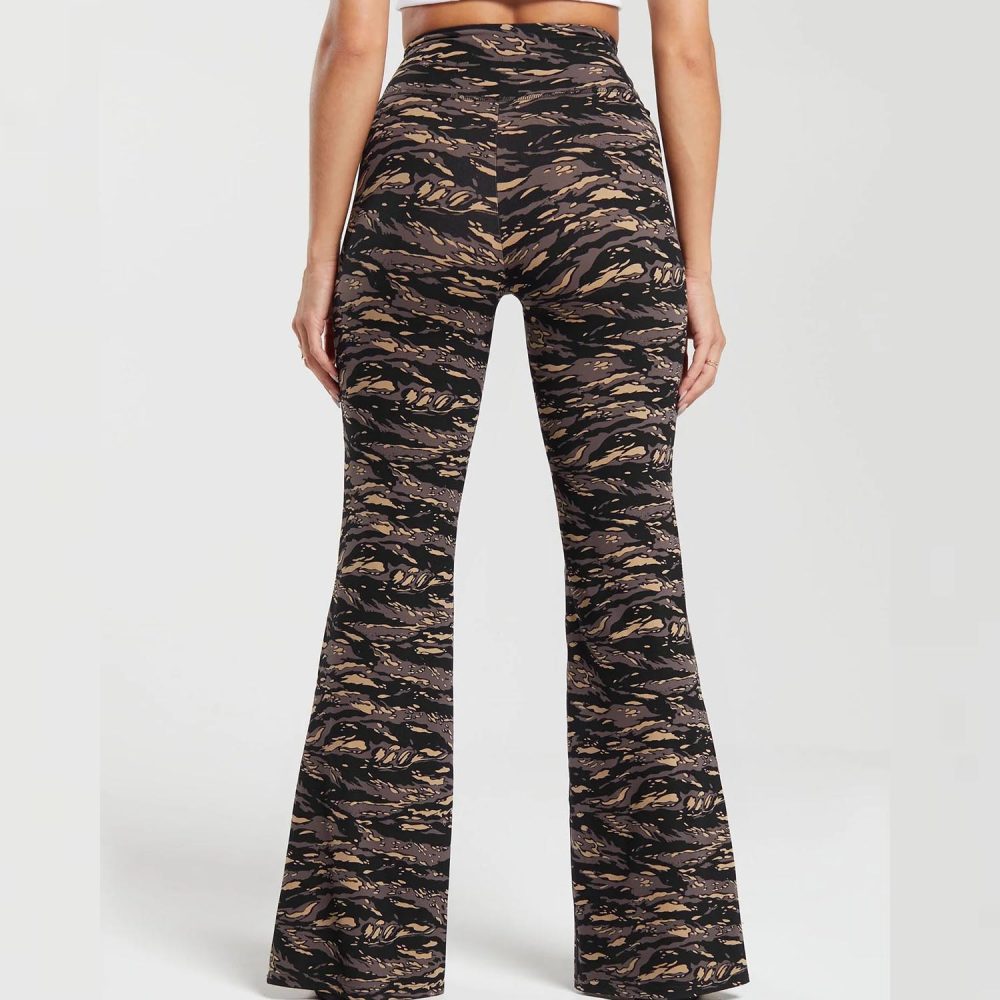 Split Flare Printed Leggings - Image 2