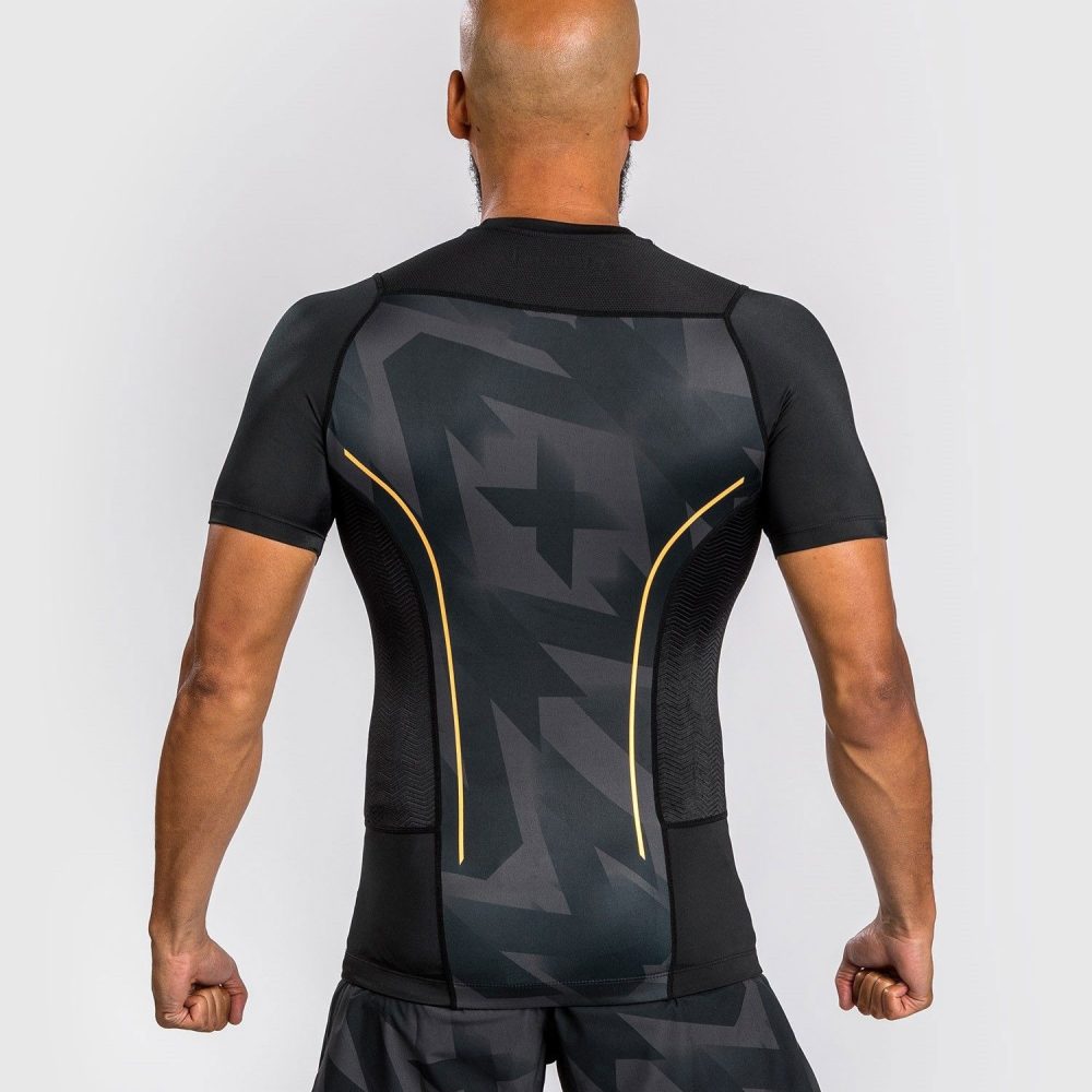 Rash Guard Short Sleeves Black Gold